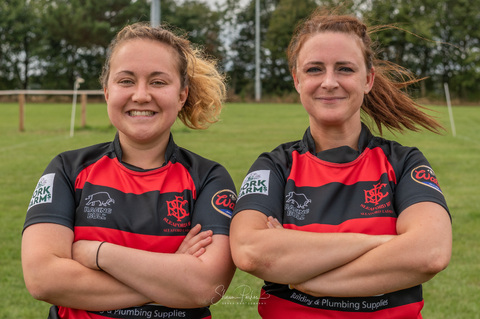 Becca (L) and Becci (R), Sleaford Ladies Rugby Team.