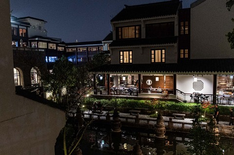 The hotel gardens from the hotel room balcony