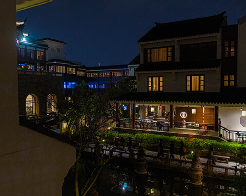 The hotel gardens from the hotel room balcony