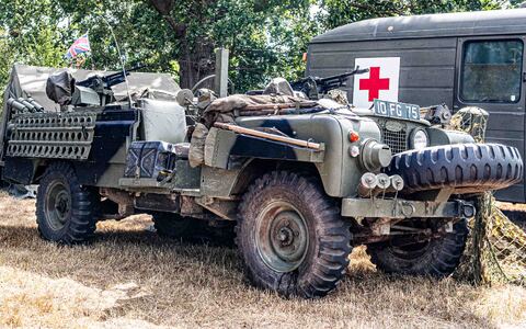 LWB (long wheel base) stripped down LandRover